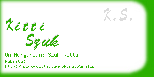 kitti szuk business card